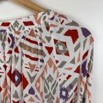 Andree by Unit Andree‎ by Unit Modern Abstract Blouse Size 1X Long Sleeve Lightweight Artsy Photo 4