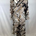 Avenue  mocha black and white abstract pattern Aline dress size 14/16 Photo 2