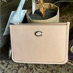 Coach Authentic 1941 scratch resistant crossgrain leather zip card ID w keychain Photo 8