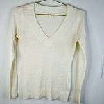 Zenana Outfitters  Women’s Ivory V-Neck Knit Sweater, Size Small Classic and Cozy Photo 1