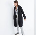 Madewell Rivington Sweater Coat Merino Wool Womens XS Dark Gray Photo 8