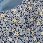 Chadwick's 1990s Vintage Blue Floral A-Line Midi Dress Size 10 Cottage Core Photo 7