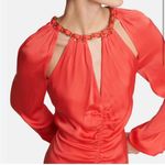 Veronica Beard  Fayla Chain Link Cutout Long‎ Sleeve Midi Dress Size 0 Photo 1