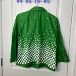 NWOT Dress Barn‎ women’s green white dot wide sleeve peacoat jacket large Photo 6