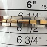 Seiko Ladies Watch Two-Tone Bracelet White Rectangular Dial Cocktail New Battery Photo 11