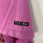 Nike Vintage Silver Tag 2000s Y2K Pink Spellout Logo Front Letters Women's Tee L Photo 3