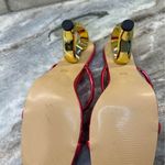 Hot pink pumps with gold shaped heart for heel fashion shoes size 40/9 Photo 7