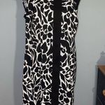 Dress Barn Black and White Patterned Midi Dress size 14W Photo 0