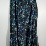 The Vintage Shop Bonworth Vintage Black Floral Layered Ruffle Whimsigoth Chiffon Silky Midi Skirt Photo 3