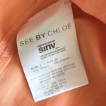 See By Chloe  ༻ Pussy Bow Silk Crepe Crepon Sleeveless Top ༻Coral Pink Orange ༻ 6 Photo 6