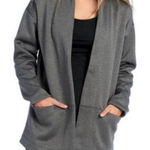 Lole  Ananti Meteor Heather Gray Cardigan Sweater Fleece Lined Size Medium Photo 0