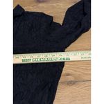 Tommy Bahama Womens L Black Long Sleeved Button Up Silk Wool Blend Sheer Shirt Photo 3