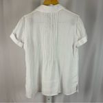 Coldwater Creek  Small Bamboo Rayon Pleat Retro Vintage Resort Button Up Blouse Photo 1