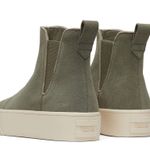 Toms NWT Fenix Platform Chelsea Vetiver Suede Sneaker Vetiver Grey Suede Sz 5 Photo 2