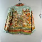 Coldwater Creek Linen Blend Jacket Floral Print Button Down Casual Spring Size S Photo 1