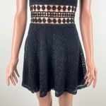 Cals | Black Lace Midriff Accent Dress Photo 9