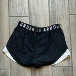 Under Armour Black and White Athletic Shorts Lightweight Performance Photo 4