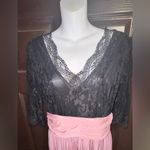 Whimsigoth Black Lace Top Rose Skirt Evening Prom Dress X Photo 2