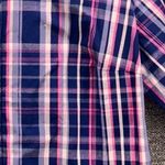 Woman Within  Plaid Button‎ Up Top Blue 1X Photo 4