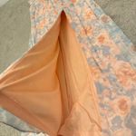 Lulus Exceptional Sweetness Peach Floral Chiffon Pleated Maxi Dress Size XL Photo 8