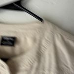 Tribal Tunic Shirt Womens Medium Beige Linen Blend Long Sleeve Button Front Top‎ Photo 3