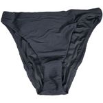 J.Crew  Ribbed high-rise‎ cheeky bikini bottom Black XS NWT Photo 0