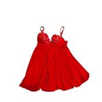 Enchanted Babydoll Red Nightie Sheer With Matching Thong Panty size S/M Size M Photo 7