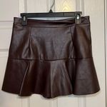 Brown Leather Skort Size M Photo 0