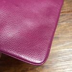 Coach Jes Gallery Pouch Jersey Striped Burgundy & Navy Clutch Wristlet Purse Photo 5