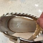 Marc Fisher NWOT Size 7 White Silver Studded Sandal, leather, heel is 3in. Photo 4