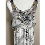 One World ‎ Dress Women's Medium Jeweled Bohemian Maxi Beachy Layered Sleeveles Photo 1