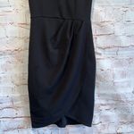 Lulus Dress Womens XS Forever Your Girl Black Bodycon Mini Tulip Front straps Photo 2