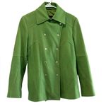 Guess  Green  Pea Coat women’s size M double breast wool blend Photo 0