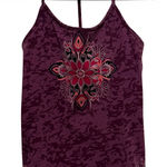 Athleta  Womens Floral Mandala Purple Stretch Racerback Tank Top Athletic Size M Photo 0