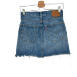 Levi's  Deconstructed Mini Skirt Medium Wash Denim Jean Size‎ 28 Photo 5