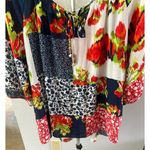 Valerie Stevens  Women's Sheer Quarter Sleeve Multi color‎ Top Size 1X Photo 2