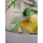 Summersalt  Side Stroke Bikini Top Size 4 Yellow Green Lemons One Shoulder‎ Beach Photo 2