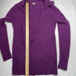 J.Crew   Women's HALF ZIP KNIT Asymmetrical SWEATER Wool Alpaca Blend Purple XS‎ Photo 5