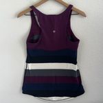 Lululemon Athletica Run First Base Rulu Light Top Pow Stripe Angel Wing / Plum 6 Photo 5