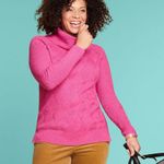 Talbots  Cowlneck Diamond Tweed Pullover Sweater Pink Speckled Women's Size 0X Photo 1