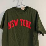 dark green and red NEW YORK crewneck t shirt size L Size L Photo 1