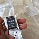 SheIn Bae White Faux Pearl Bow Strap Mini Dress SIZE M Photo 4