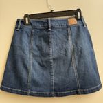 American Eagle Womens Button Up Denim Jean Stretch Mini Skirt Size 4 Blue Photo 1