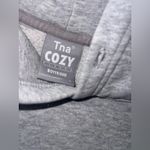 Aritizia TNA the Cozy Fleece Boyfriend Grey hoodie size large Gray Photo 4