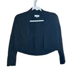 Calvin Klein Womens black cropped long sleeve open cardigan sz L Photo 0
