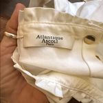 Atlantique Ascoli Paris white Cotton Linen Ruffle Mini Dress Tunic Size 1 Small Photo 1