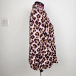 Zac and Rachel  Animal Print Blouse Lace Trim Collared Button Up Shirt Top XL Photo 11