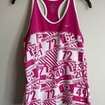 Nike Women’s Pink & White Performance Dri-Fit Racer Back Tank Top Activewear Photo 0