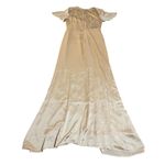 Show Me Your Mumu Size Large Rome Twist Gown Champagne Luxe Satin Maxi Sleeve Photo 3