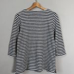 NWOT J. Jill Striped Square Neckline Knit Top Women's XS Navy White Fisherman Blue Photo 4